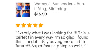 Women’s undergarment suspenders, shapewear, 5 star reviews, great products, yoga suspenders, skinny suspenders, butt lifting, slimming shapewear, suspenders for jeans, suspenders for belt loops, suspenders for women, ladies suspenders, 