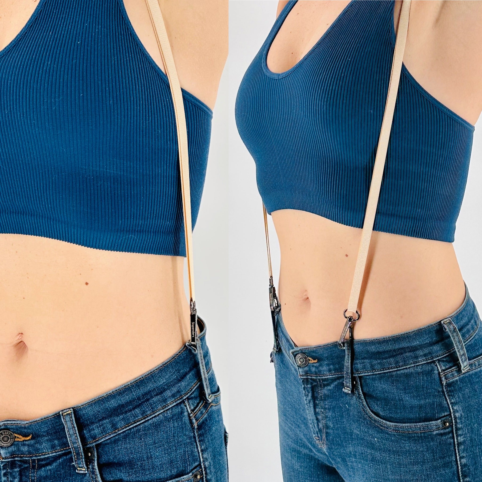 Women's Undergarment Suspenders with Swivel Hooks for Pants with Belt –  Sispenders