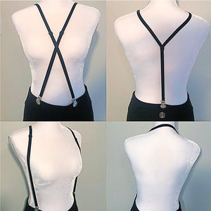 Women’s Undergarment Suspenders, Y-back, Butt Lifting, Smoothing, Shapewear and Belt Alternative, Black